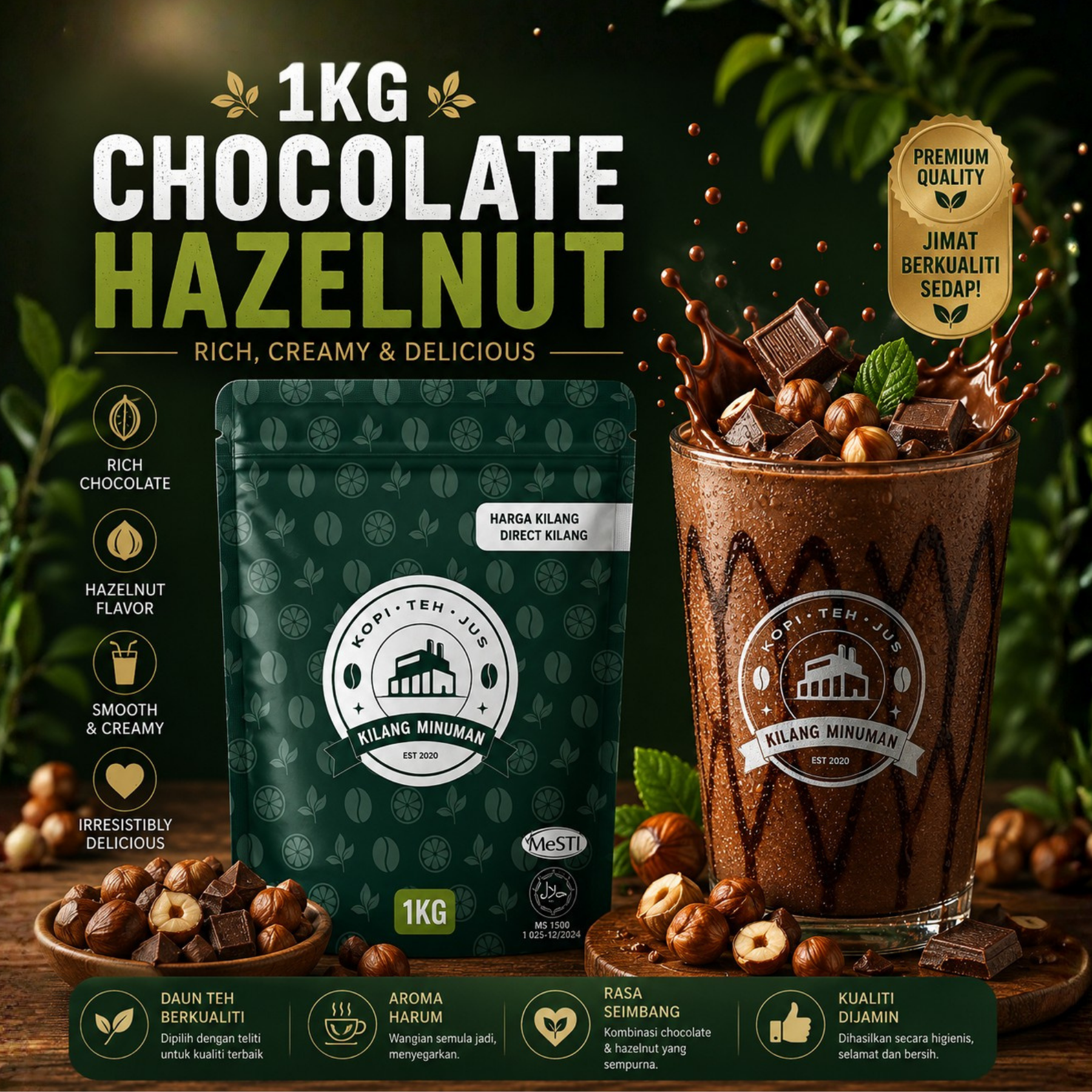 1KG CHOCOLATE HAZELNUT