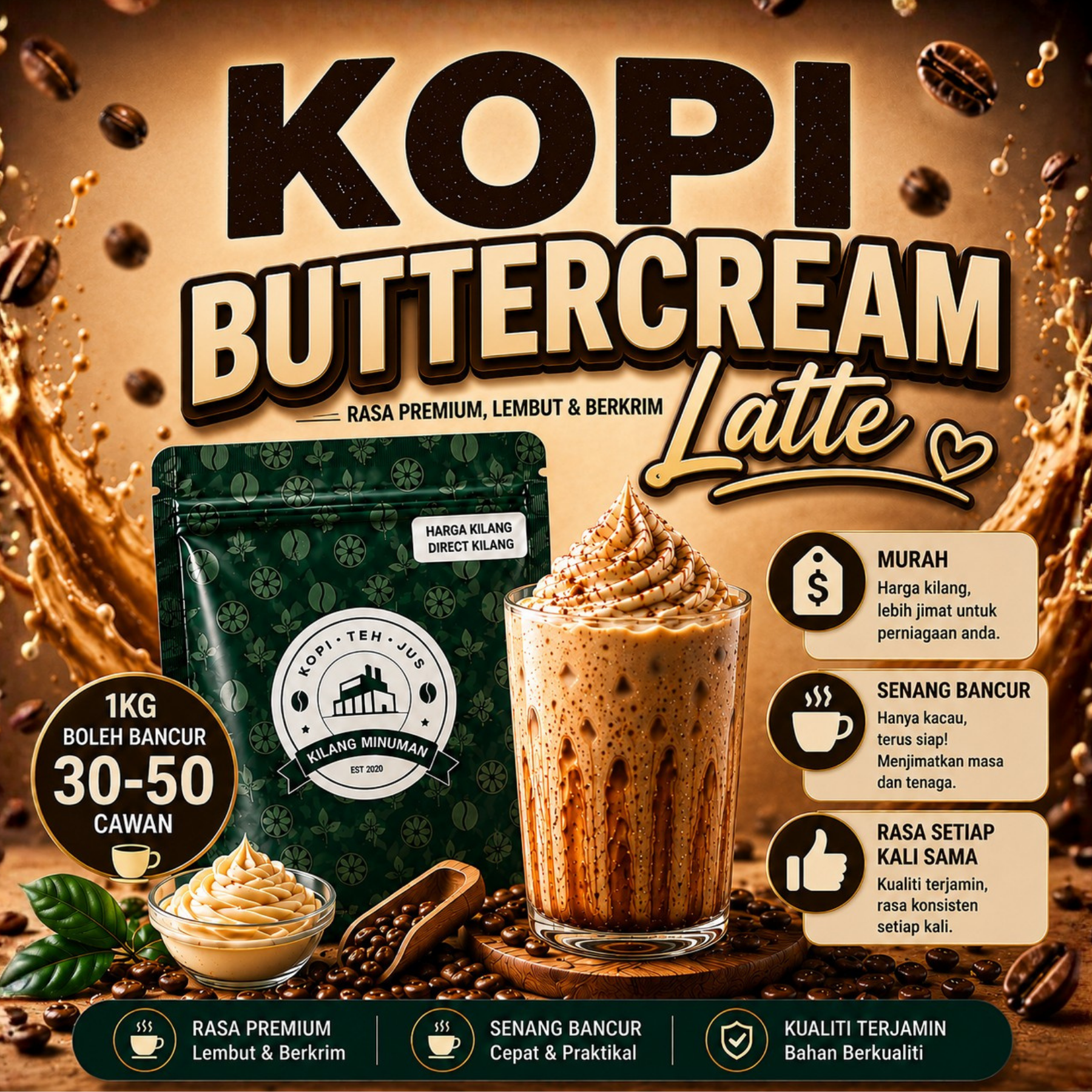 1KG BUTTERCREAM LATTE