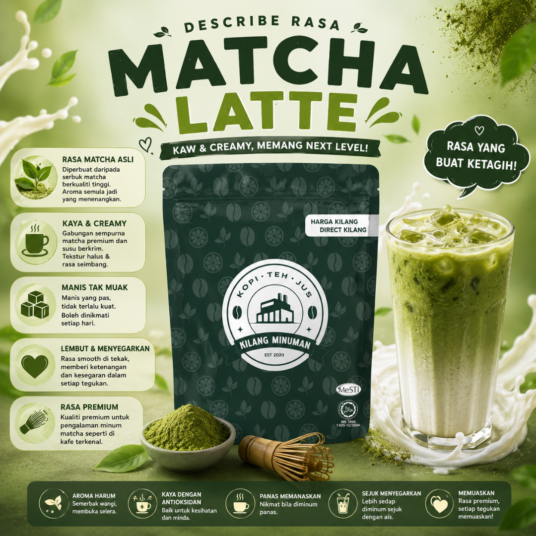 1KG MATCHA LATTE (PREMIUM JAPANESE)