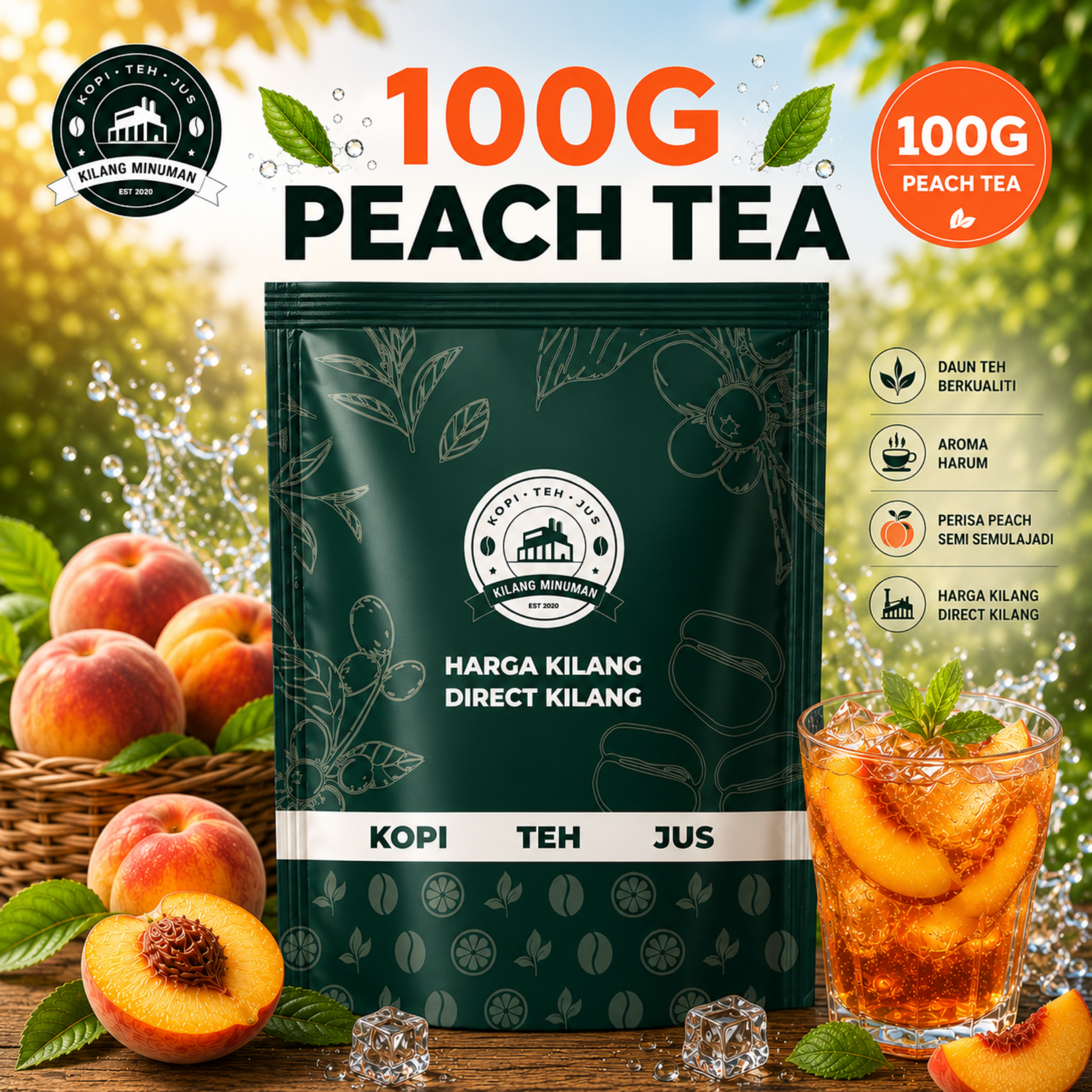 100g PEACH TEA