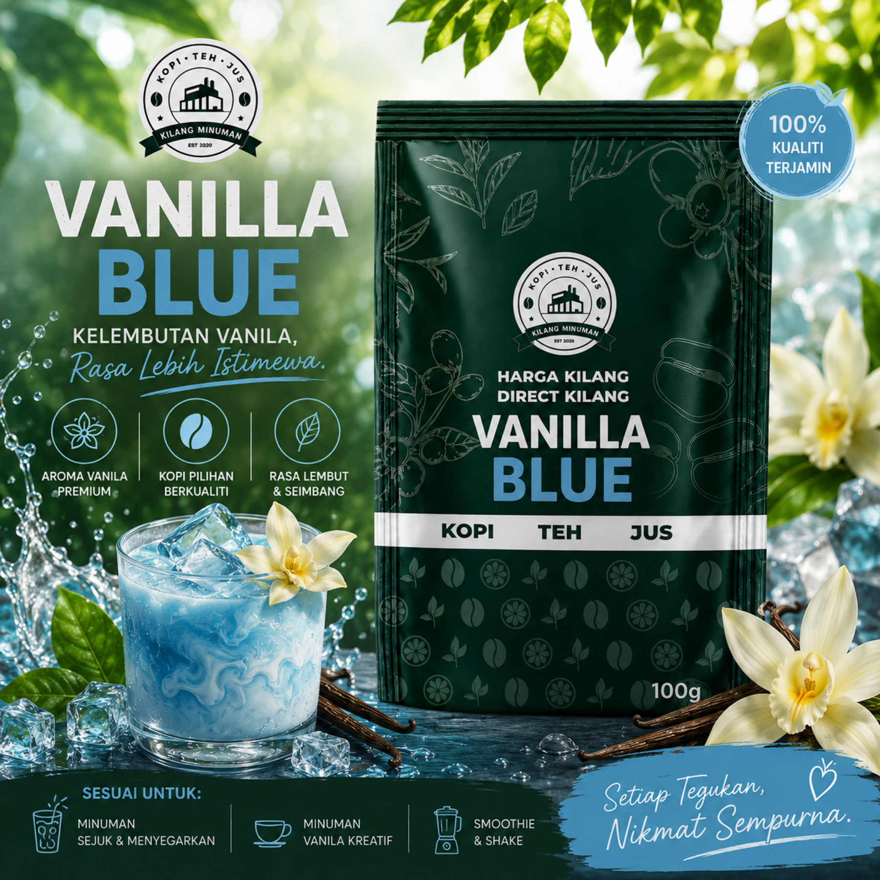100g VANILLA BLUE