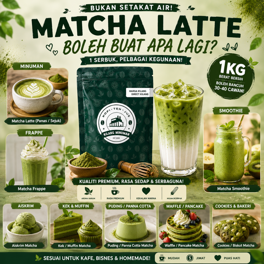 1KG MATCHA LATTE (PREMIUM JAPANESE)