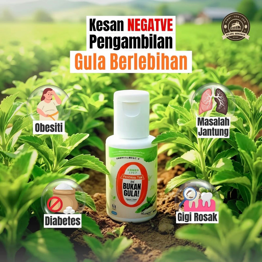 30ML STEVIA DROP BUKAN GULA ZERO SUGAR FROM JAPAN HARGA KILANG