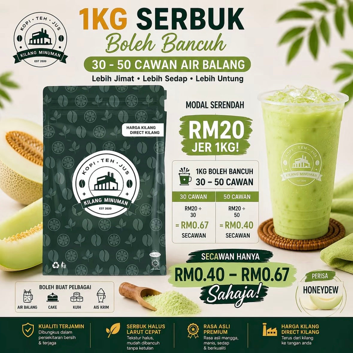 1KG HONEYDEW
