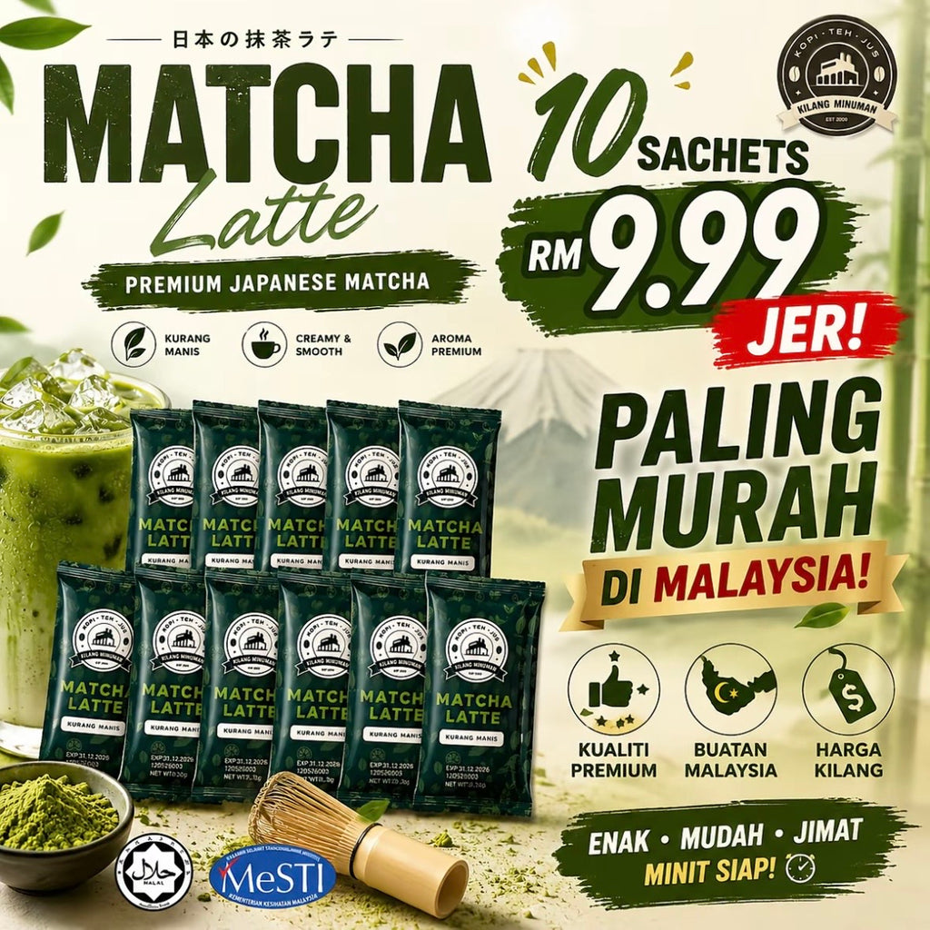 30g UJI MATCHA LATTE - 10 SACHET BUNDLE [PREMIUM JAPANESE]