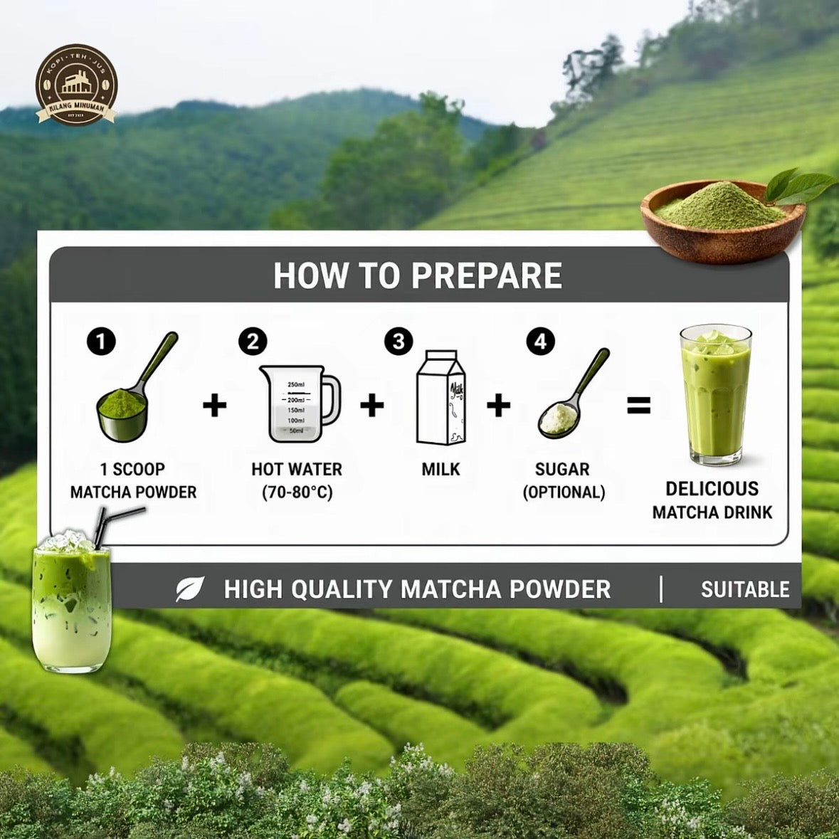 30g UJI MATCHA LATTE - 10 SACHET BUNDLE [PREMIUM JAPANESE]