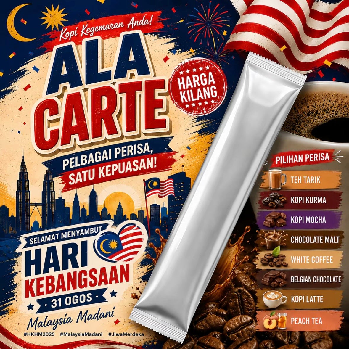 [ALA CARTE SACHET 30g] PELBAGAI PERISA SERBUK MINUMAN