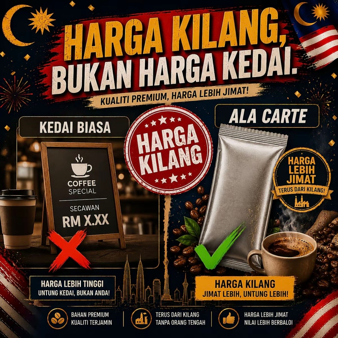 [ALA CARTE SACHET 30g] PELBAGAI PERISA SERBUK MINUMAN