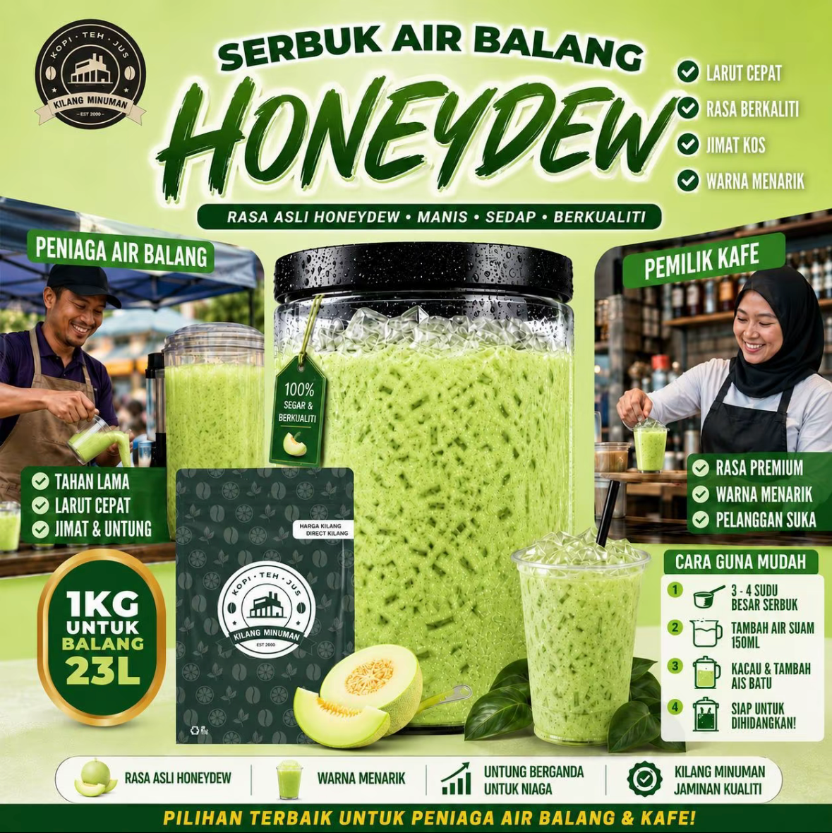 [Dairy] Serbuk Minuman Pelbagai Perisa 1KG BIG PACK
